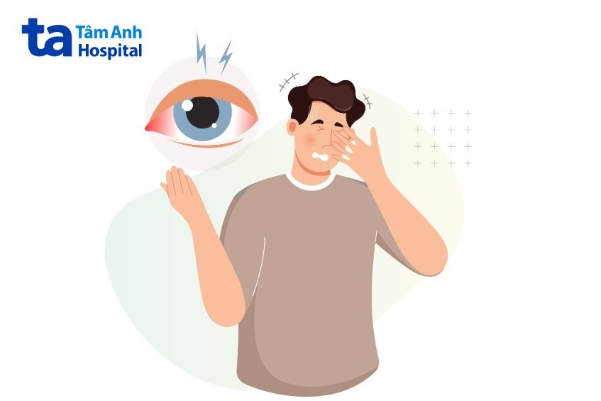 có thể lây đau mắt đỏ khi tiếp xúc