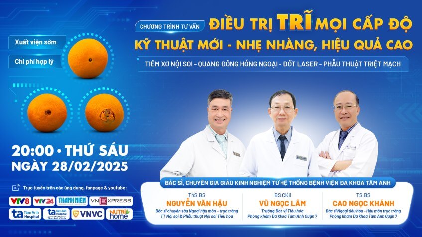 live chữa trĩ mọi cấp độ