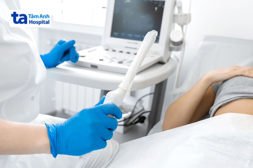Siêu âm đầu dò ngả âm đạo giúp hiển thị hình ảnh tử cung, buồng trứng và các bộ phận cơ quan sinh sản