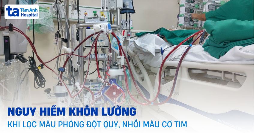 Nguy hiểm khôn lường khi lọc máu phòng đột quỵ, nhồi máu cơ tim