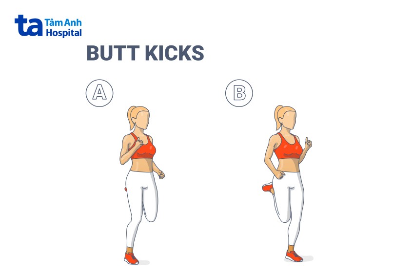 butt kick giảm mỡ tại nhà