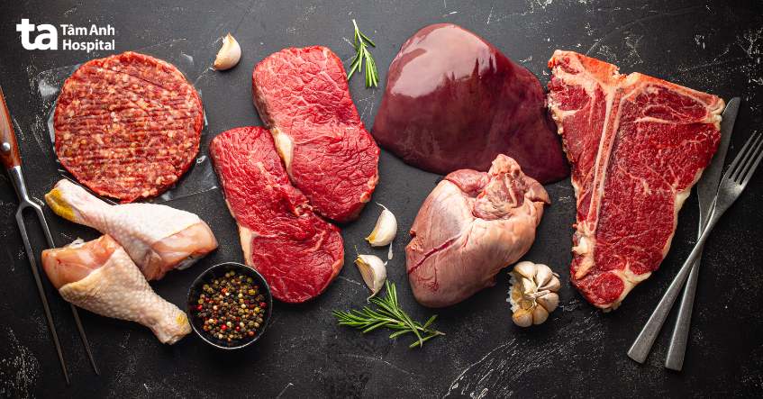 chế độ ăn nhiều thịt đỏ là nguyên nhân