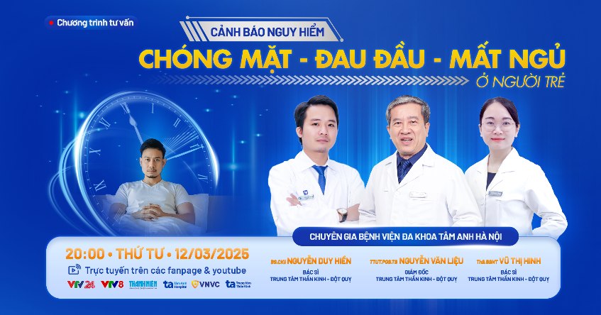 chóng mặt đau đầu mất ngủ ở người trẻ