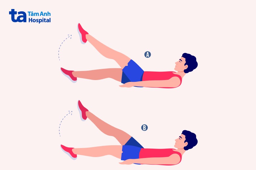 đá cắt kéo tác động bụng dưới
