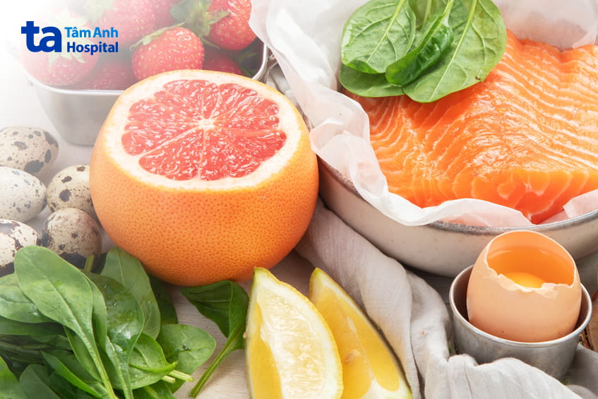 Chế độ ăn uống hợp lý giúp cải thiện da khô