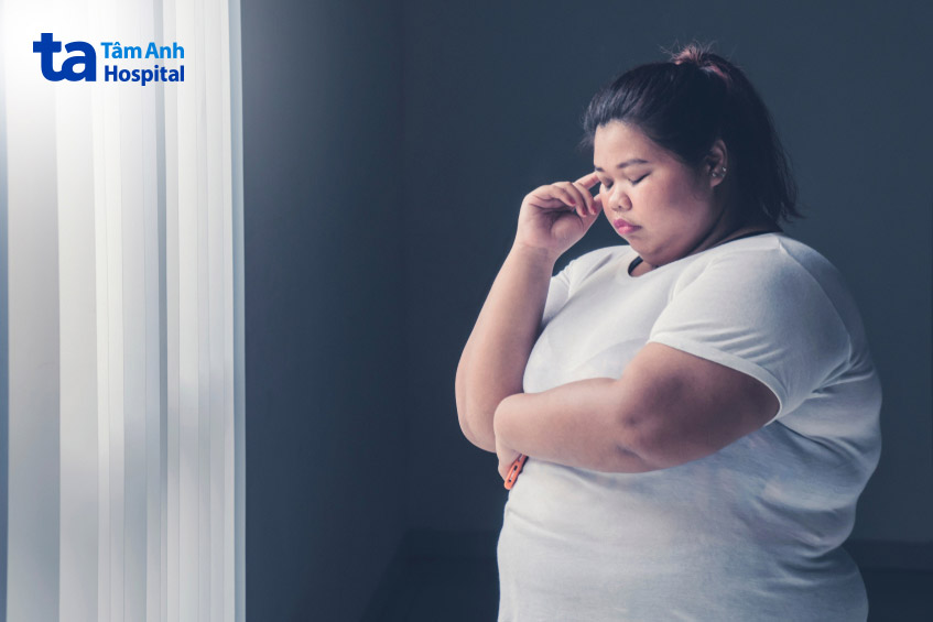hình ảnh phụ nữ béo phì dễ bị bệnh trầm cảm