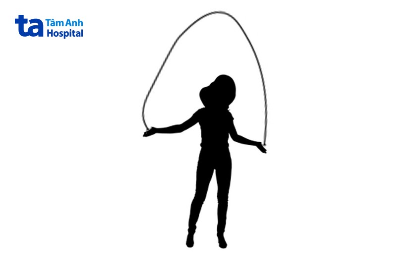 nhảy dây dang chân