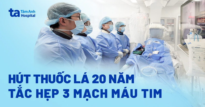 Tắc hẹp ba nhánh mạch máu tim ở tuổi 44