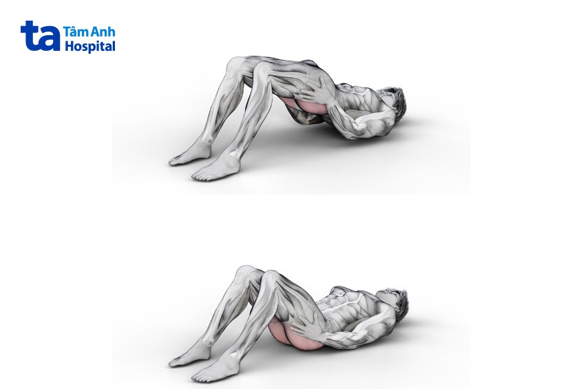 tư thế cây cầu giảm mỡ bụng
