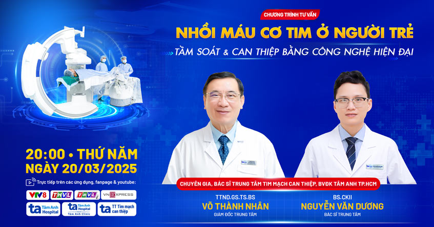 TVTT: Nhồi máu cơ tim ở người trẻ và Tầm soát & can thiệp bằng công nghệ hiện đại