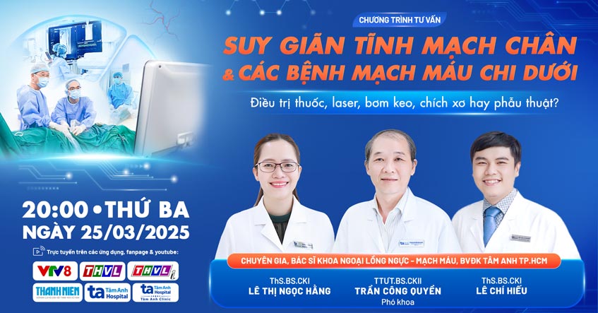 TVTT: Suy giãn tĩnh mạch chân và các bệnh mạch máu chi dưới