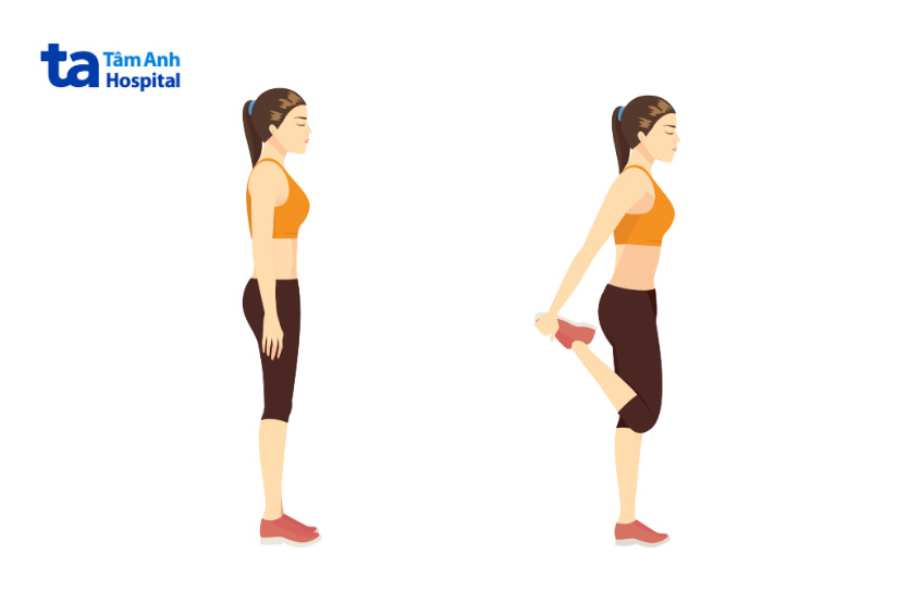 Bài tập kéo giãn cơ tứ đầu đùi
