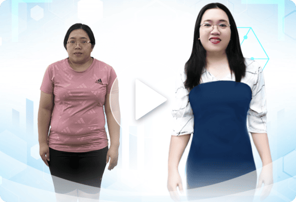 chị dương trước và sau giảm cân