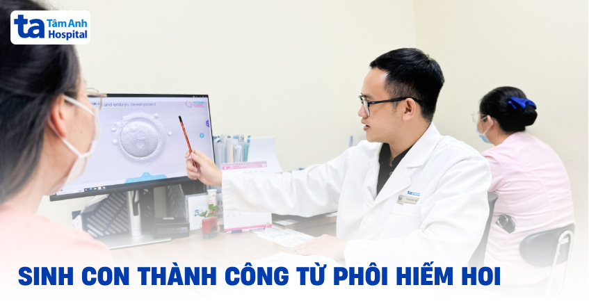 Có con thành công từ phôi hiếm hoi