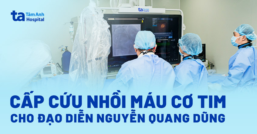 Đạo diễn Nguyễn Quang Dũng đặt stent thông mạch máu tim