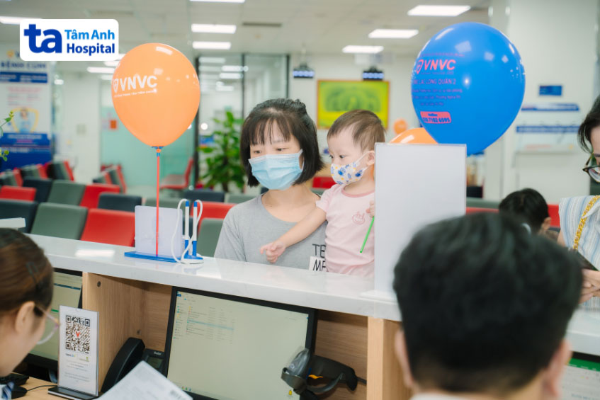 địa điểm tiêm phòng rộng rãi