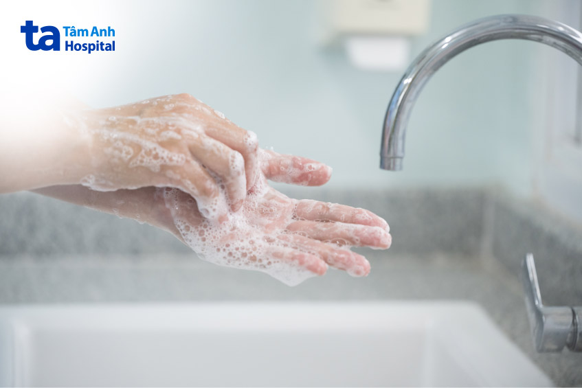 rửa tay với xà phòng đúng cách
