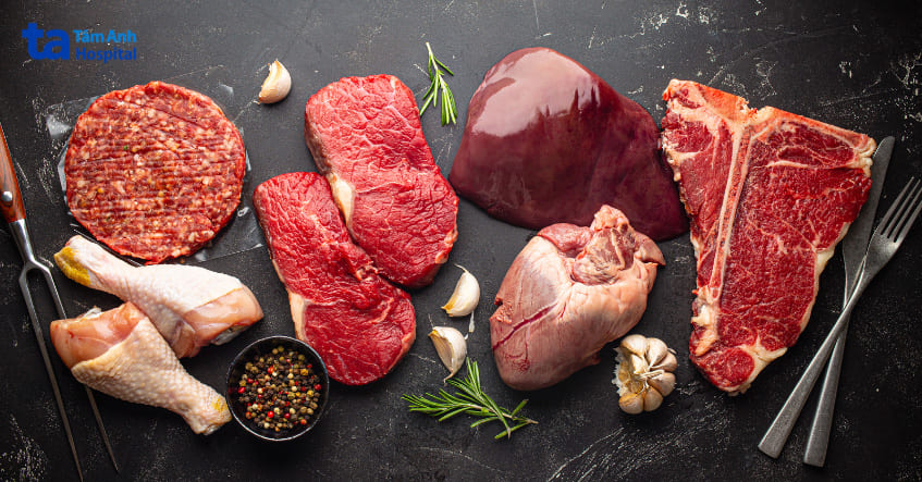 thực phẩm giàu protein làm tăng axit uric