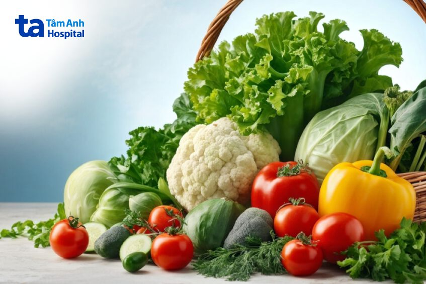 ăn nhiều rau sau tiểu phẫu áp xe vú