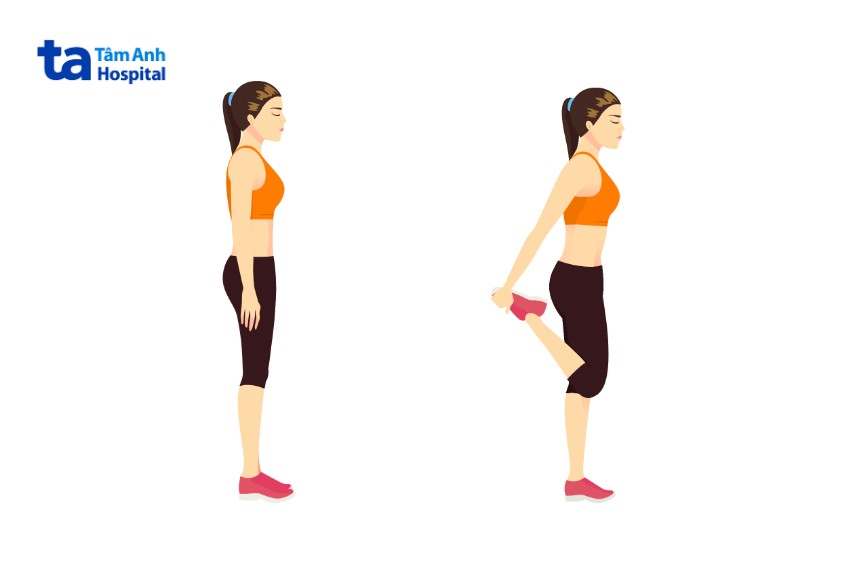 bài tập kéo dãn cơ tứ đầu đùi