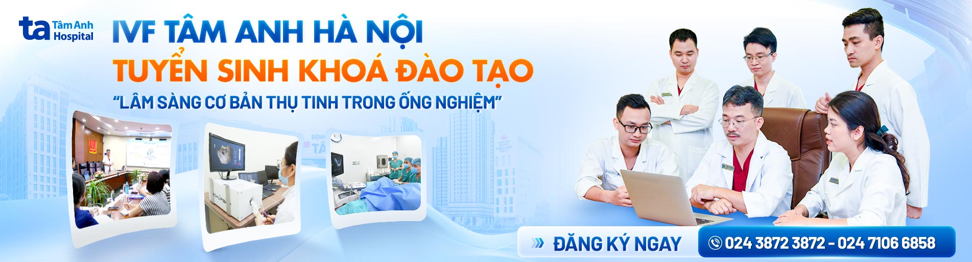 Banner đào tạo IVF tại IVF Tâm Anh Hà Nội desk