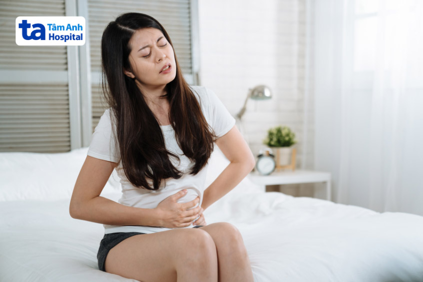 đau bụng dưới làm dấu hiệu