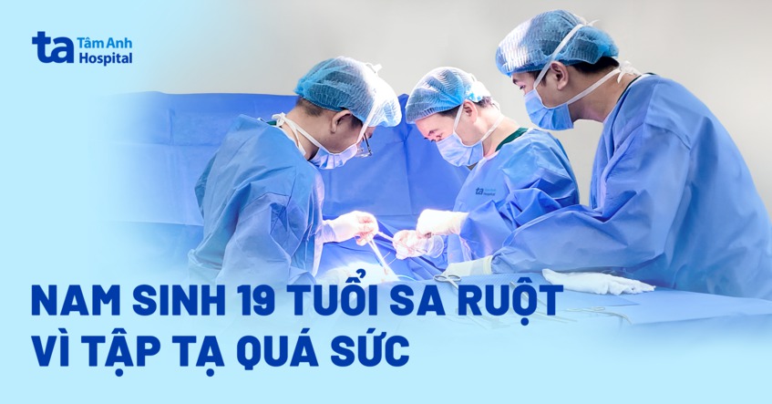 nam sinh bị sa ruột vì tập tạ quá sức