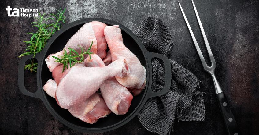 thịt gà không phải là nguyên nhân gây ra viêm da cơ địa