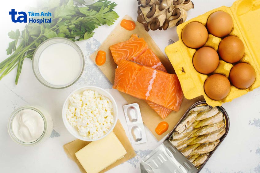 bổ sung thực phẩm giàu canxi và vitamin d