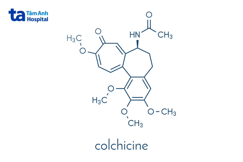 cấu trúc của hoạt chất colchicine