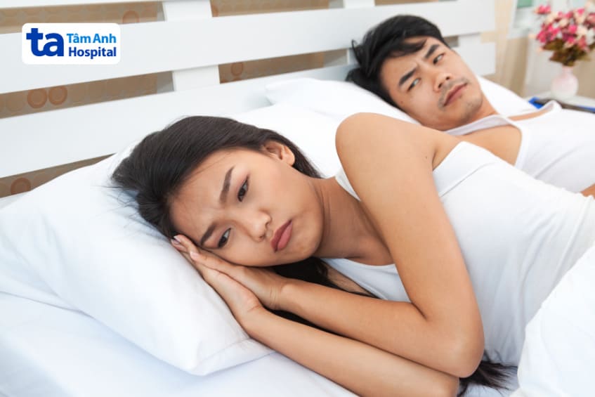mất ngủ sau khi quan hệ có thể do chưa đạt được khoái cảm