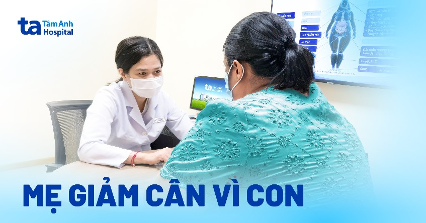 mẹ giảm cân vì con