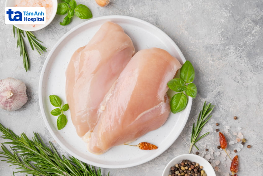 mỡ máu có ăn được thịt gà không