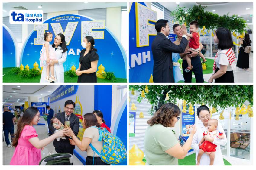 Dù là lần đầu tiên gặp mặt, nhiều bé tỏ ra dạn dĩ, thoải mái tương tác với các bác sĩ IVF Tâm Anh