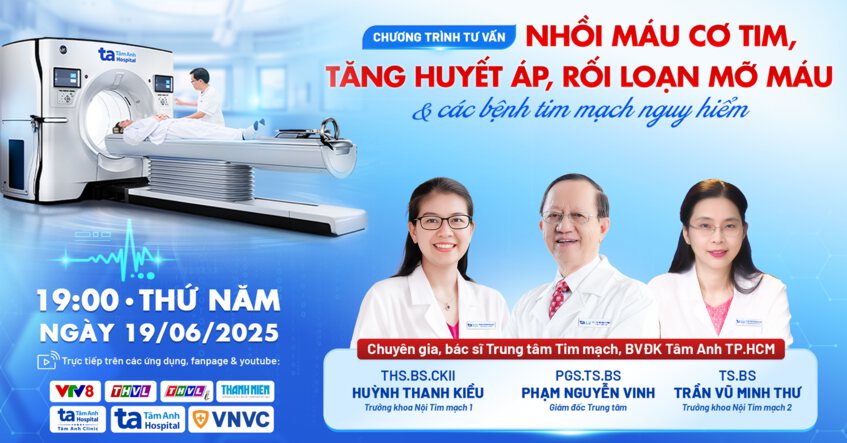 Nhồi máu cơ tim, tăng huyết áp, rối loạn mỡ máu, suy tim & các bệnh tim mạch nguy hiểm