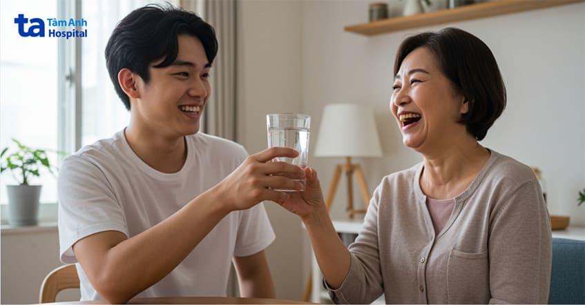nước có vai trò quan trọng trong việc ngăn ngừa UTI