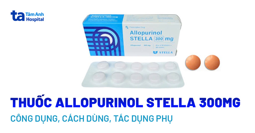 Thuốc Allopurinol Stella 300mg: Công dụng, cách dùng, liều dùng, tác dụng phụ
