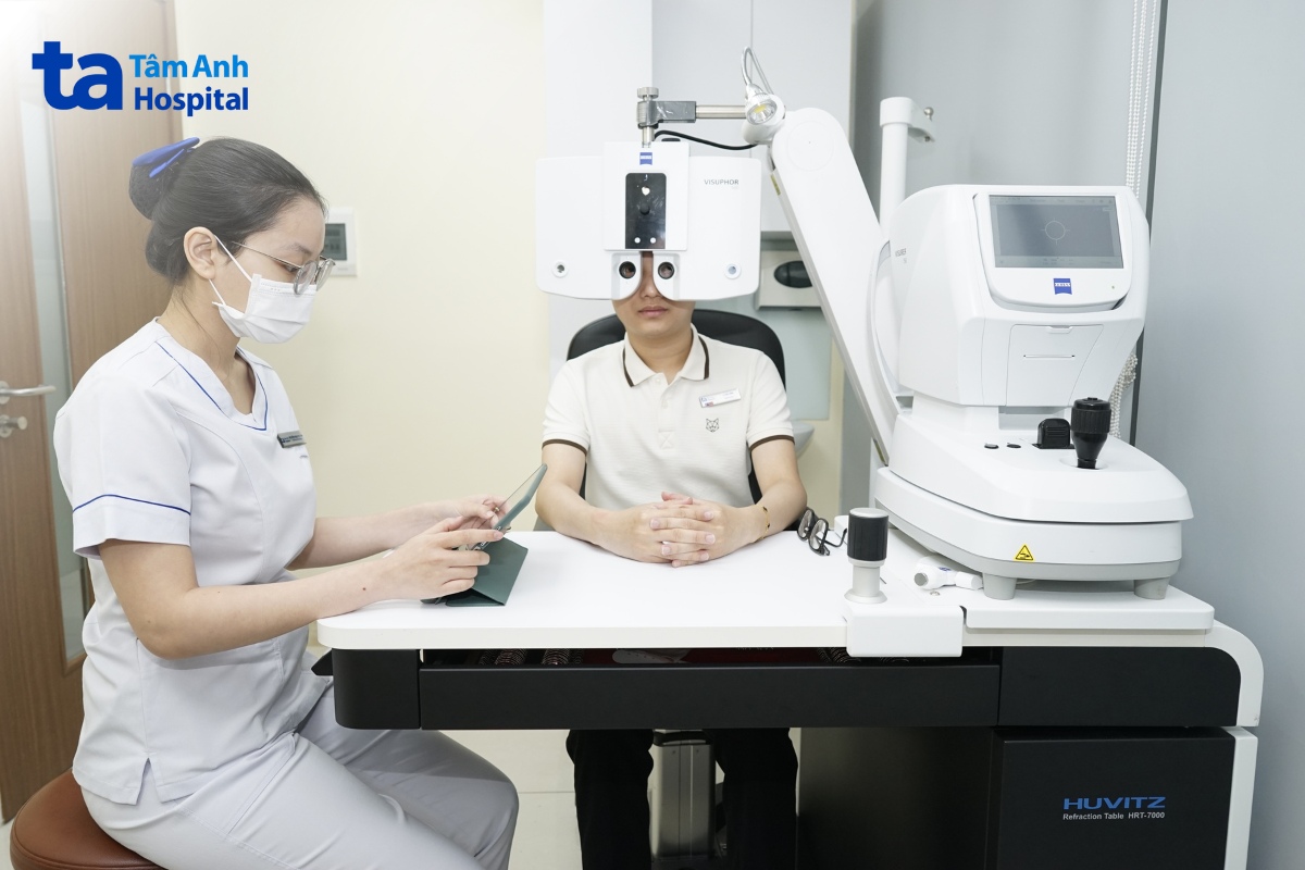 Hệ thống đo khúc xạ và thử kính tự động tại Bệnh viện Đa khoa Tâm Anh TP.HCM (Cơ sở Phường Tân Hưng - Quận 7 cũ)