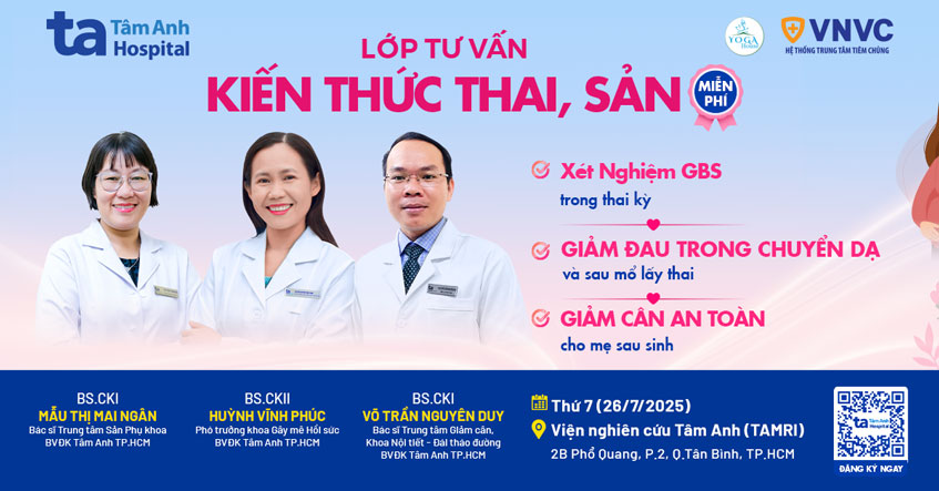 Lớp học tiền sản số 12, 9h00 – 11h00 Thứ (26/7/2025)