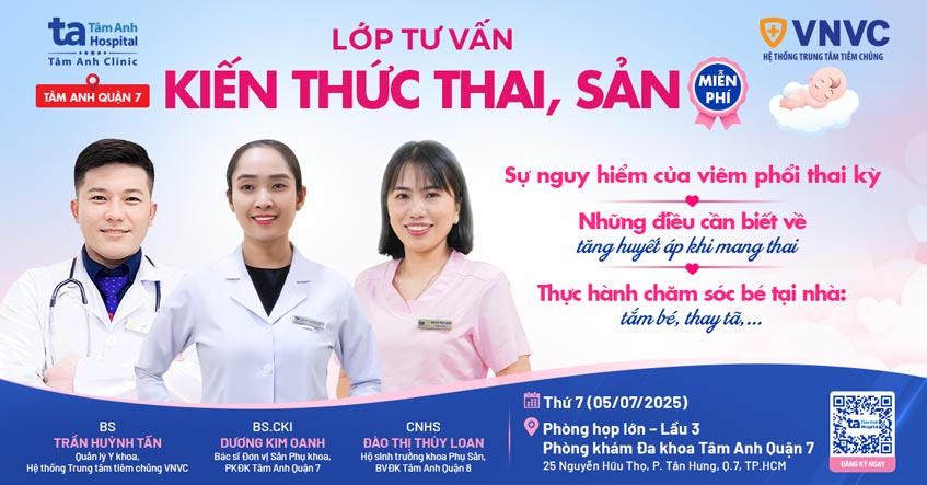 Lớp học tiền sản số 07 – Phòng khám Đa khoa Tâm Anh Quận 7  (05/7/2025)