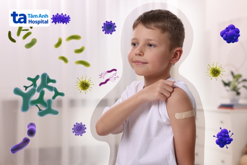 tiêm vaccine đủ mũi, đúng lịch giúp trẻ tăng sức đề kháng