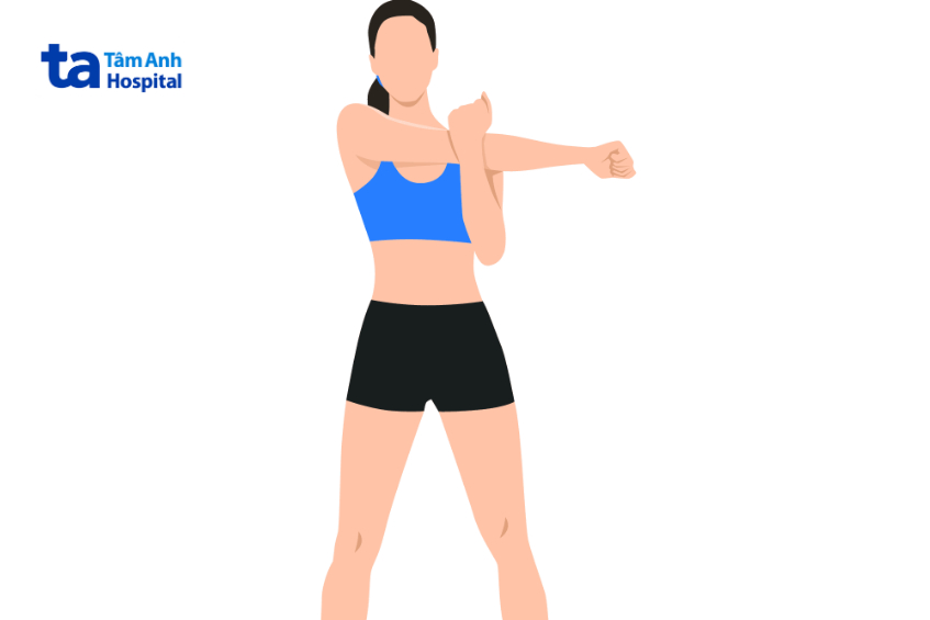 bài tập căng cơ tay chéo