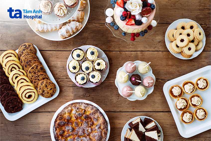 bánh kẹo chứa nhiều chất béo bão hòa