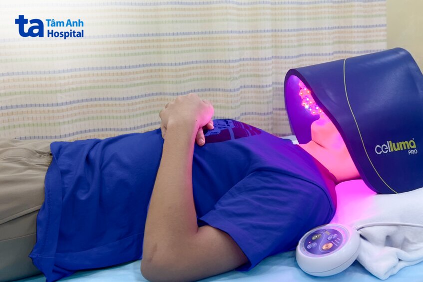 chiếu đèn led sinh học sau điện di