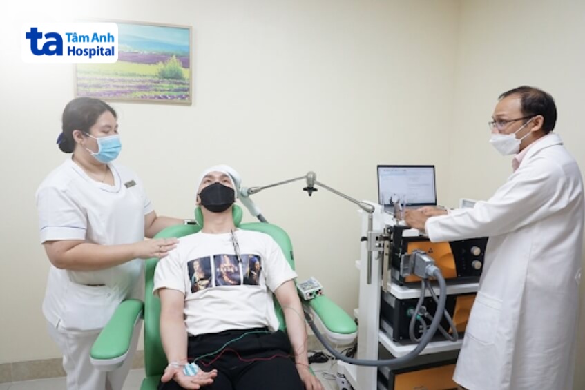 sự dụng máy tms tại bvđk tâm anh