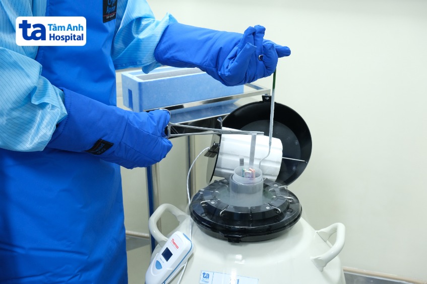 Tinh trùng được trữ đông trong môi trường nitơ lỏng đến -196 độ C và không giới hạn thời gian bảo quản