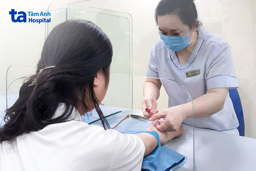 chị bảo xét nghiệm lấy máu tại tâm anh