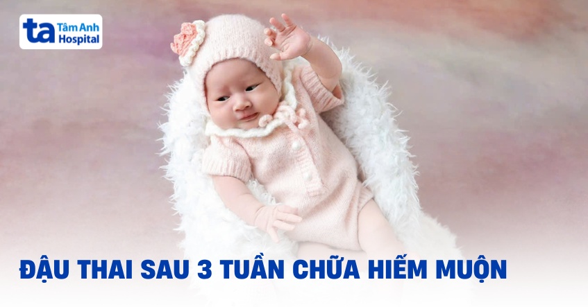 Đậu thai sau 3 tuần khám và điều trị vô sinh