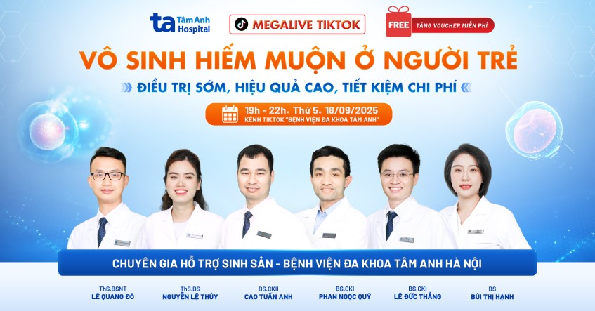 MEGALIVE TƯ VẤN SỨC KHỎE SINH SẢN: Vô sinh hiếm muộn ở người trẻ – Điều trị sớm, hiệu quả cao, tiết kiệm chi phí