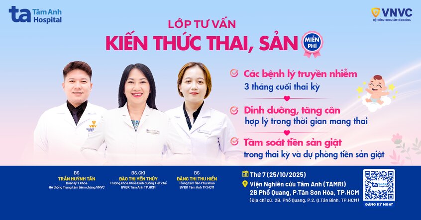 Lớp học tiền sản số 17, 9h00 – 11g00 Thứ 7 (25/10/2025)